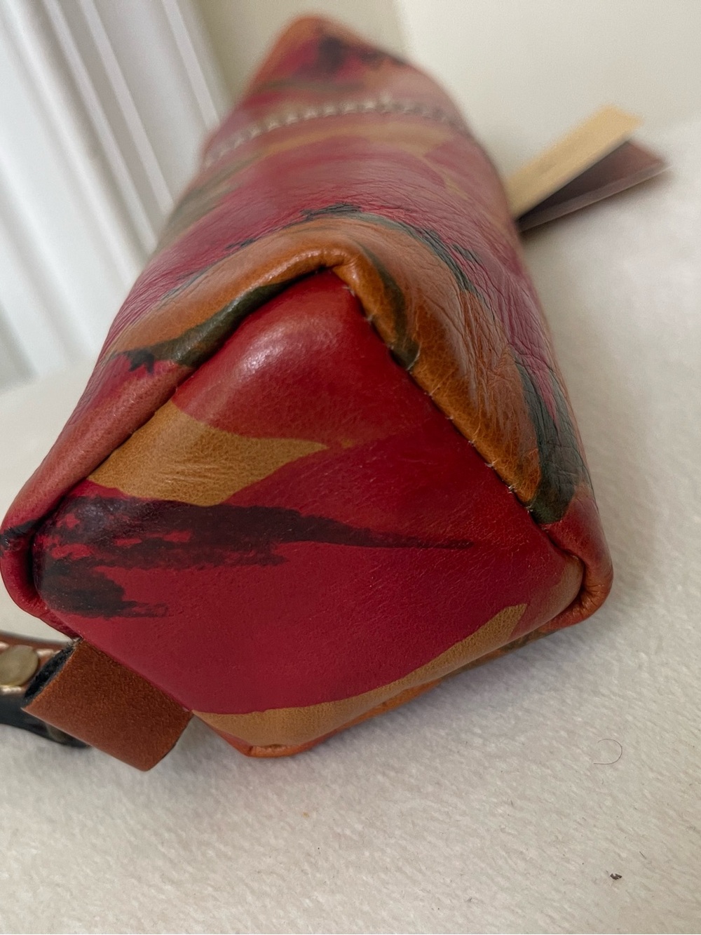 Patricia Nash Floral Leather Wristlet - Red, Orange, Green - Picture 4 of 9